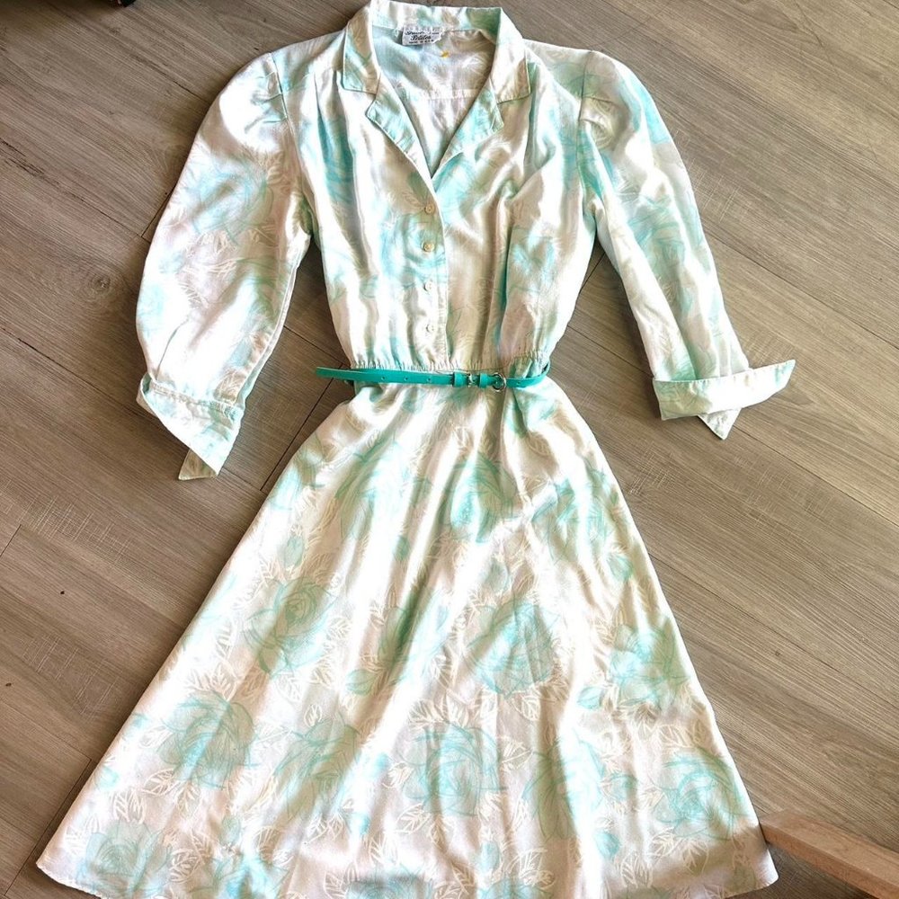 70s Belted Aline Dress